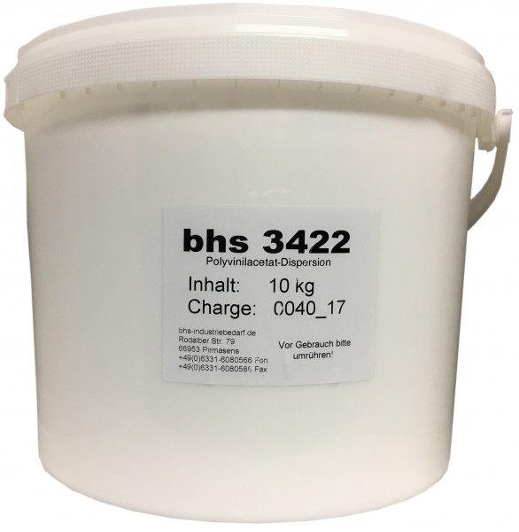 Klebstoff - bhs Dispersionsleim 3422 - weiß - 10 KG