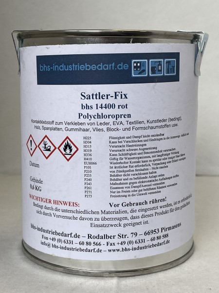 600 g Klebstoff - bhs 14400 Sattlerfix - rot