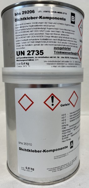 Klebstoff - bhs 35310/29206 A-/B-Komponente - Betonstopfen Epoxidharz - 1,2 KG
